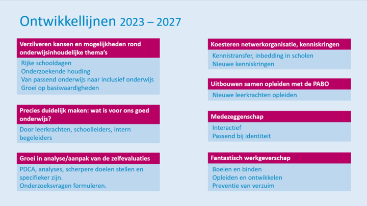 ontwikkellijnen met toelichting